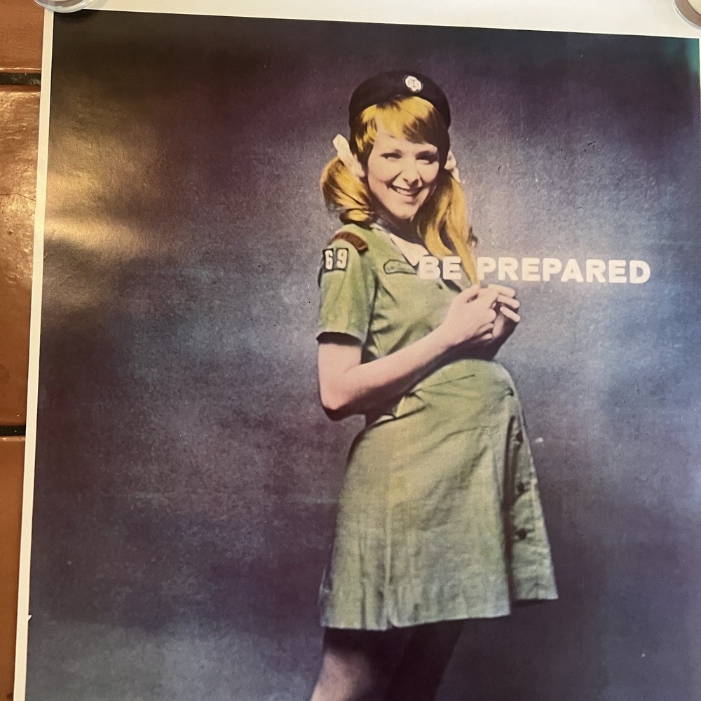 Vintage 70s George Adams "Be Prepared - Girl Scout Poster" Protest - 23"x35" - Picture 6 of 9